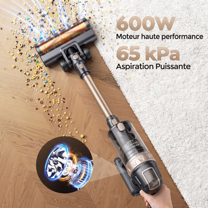 Aspirateur Balai Sans Fil Pulse – 65 kPa 600 W – Mode Auto – 60 min