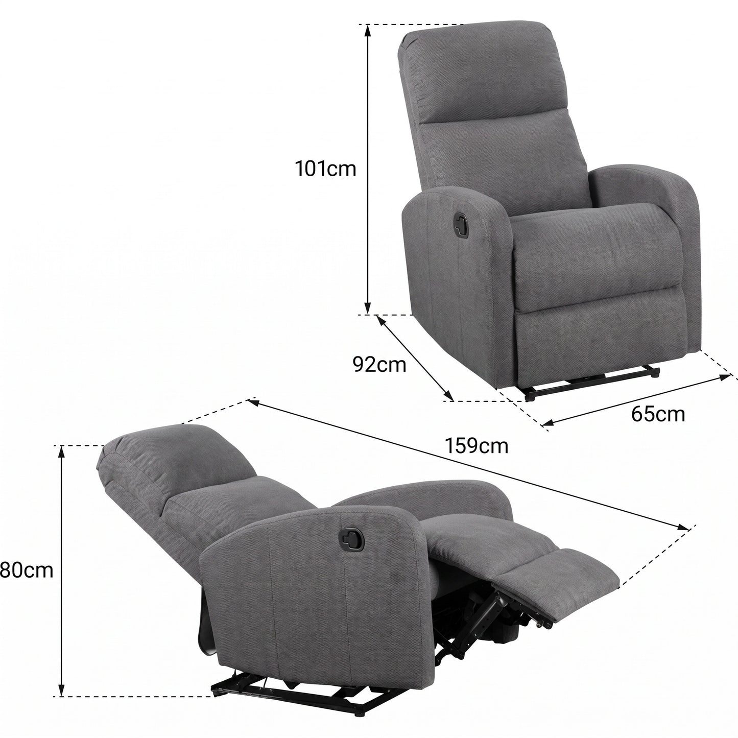 Fauteuil de Relaxation Électrique Élite – Inclinaison Motorisée – Repose-pieds Intégré – 200 kg