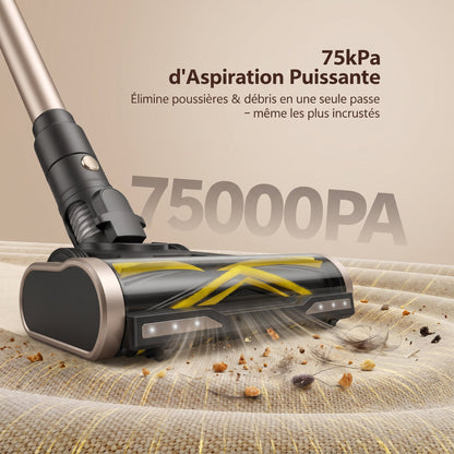 Aspirateur Balai Sans Fil Nova – 75 kPa – 70 min – Autoportant – Éclairage LED