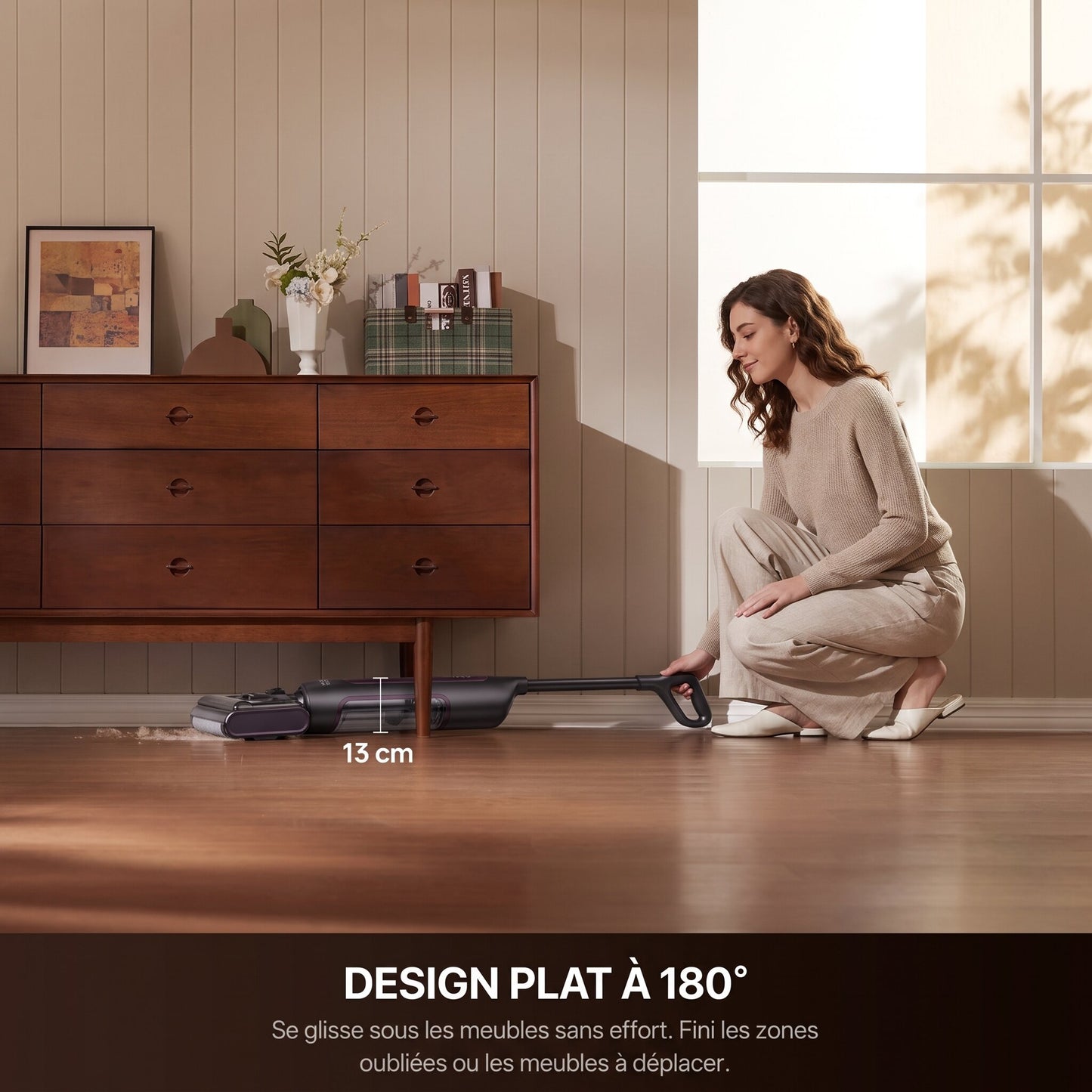 Aspirateur Laveur Sans Fil Flexo 3-en-1 – 25 kPa – Design Plat 180° – Autonomie 60 min