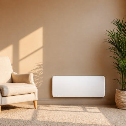 Radiateur Électrique Connecté Passion Maison Edge 1000 W – Inertie Céramique – Plinthe Blanche