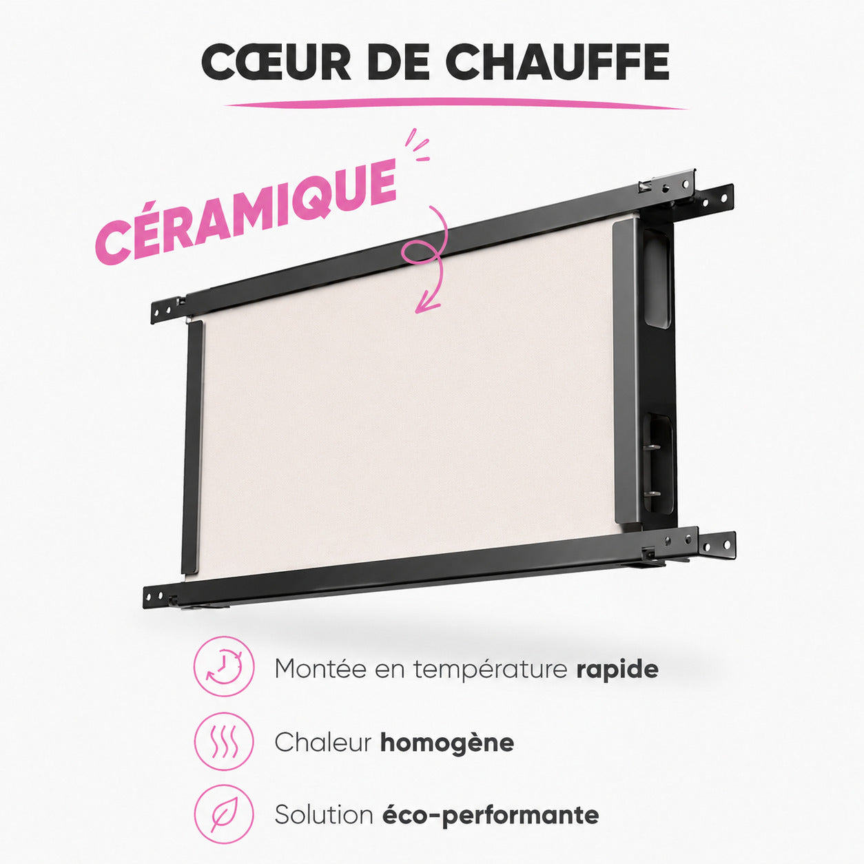 Radiateur Électrique Connecté Passion Maison Edge 1000 W – Inertie Céramique – Plinthe Blanche