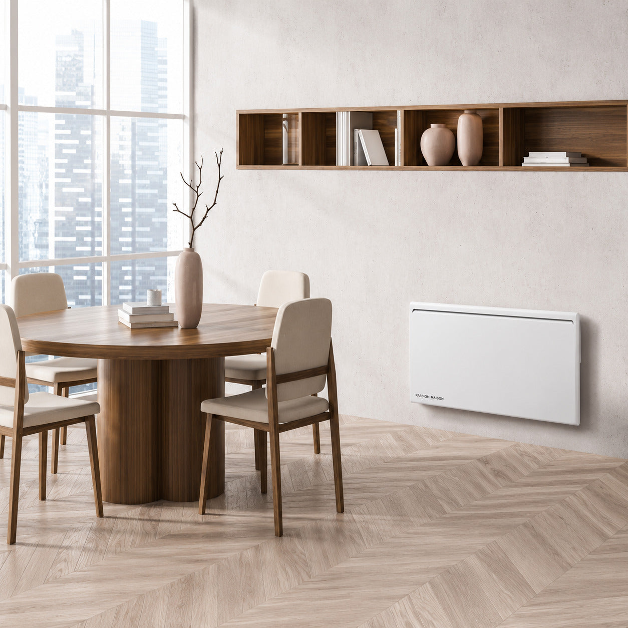 Radiateur Électrique à Inertie Céramique Connecté Passion Maison Neo 2000 W – Horizontal Blanc