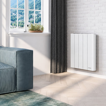 Radiateur Électrique Connecté Passion Maison Origin 1000 W – Inertie Céramique – Horizontal Blanc
