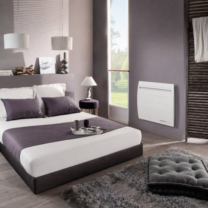 Radiateur Électrique Connecté Passion Maison Pulse 1000 W – Inertie Aluminium – Horizontal Blanc