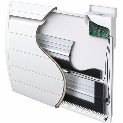 Radiateur Électrique Connecté Passion Maison Pulse 1000 W – Inertie Aluminium – Horizontal Blanc
